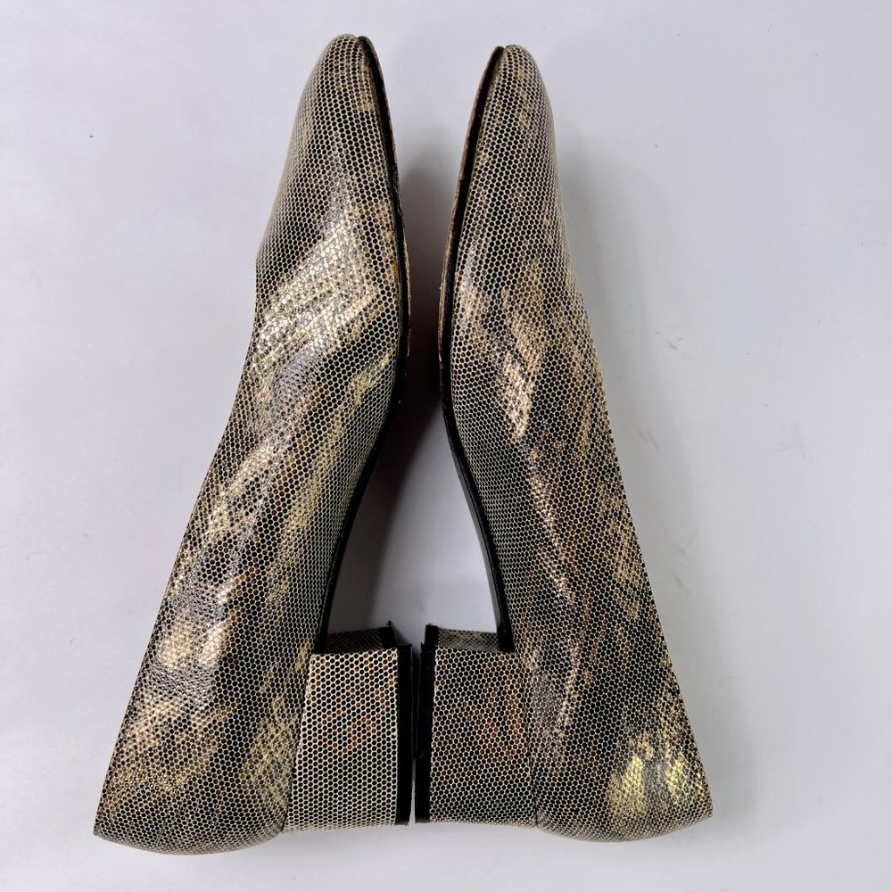 Stuart Weitzman Slip On Snake Embossed Leather Sl… - image 7